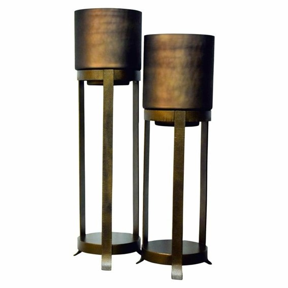 Świecznik MIONE L Brązowy