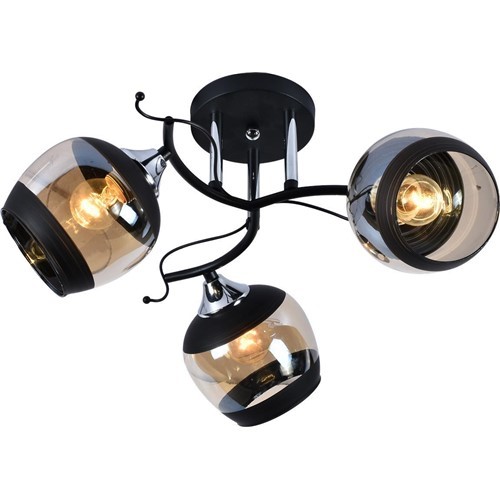 Żyrandol ALEMRIA 3 Czarny/Srebrny