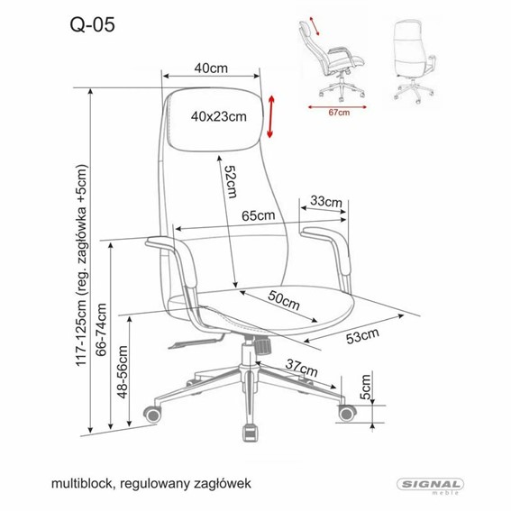 Fotel Obrotowy Q-05 Beżowy