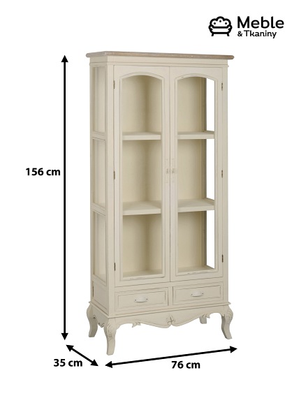 Witryna Rimini 09 35x76x156 Kremowy