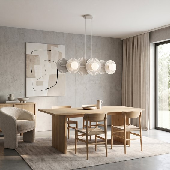 Lampa Wisząca UMBRA 6 Biały/Opal