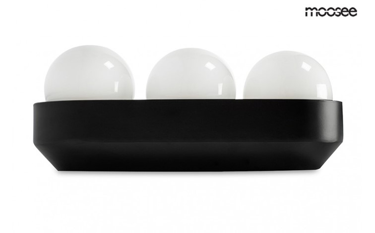 Lampa Ścienna DROPS 3 Czarny/Biały