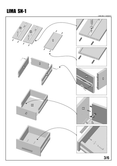 Szafka Nocna LIMA SN1 Dąb Sonoma/Biały