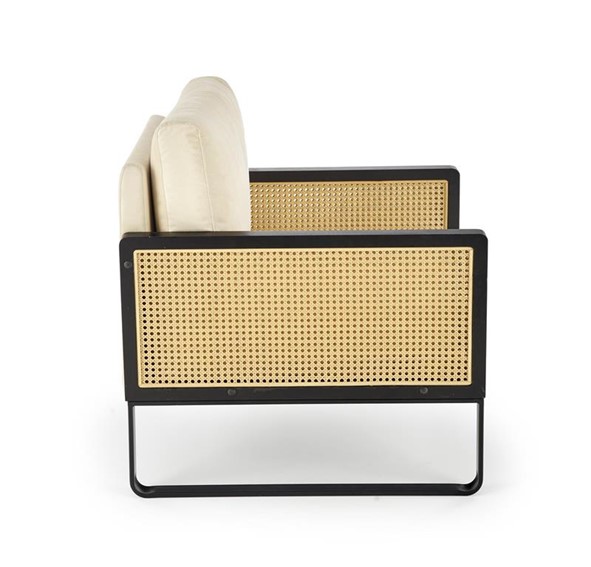 Fotel Wypoczynkowy ILARIO Czarny/Beżowy