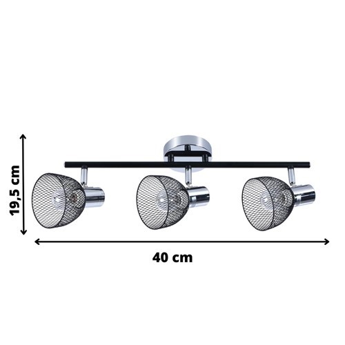 Listwa RONI 3 Czarny/Chrom