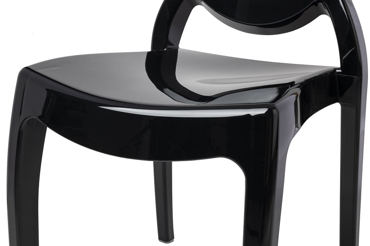 Krzesło ELIZABETH Czarny/Poliwęglan