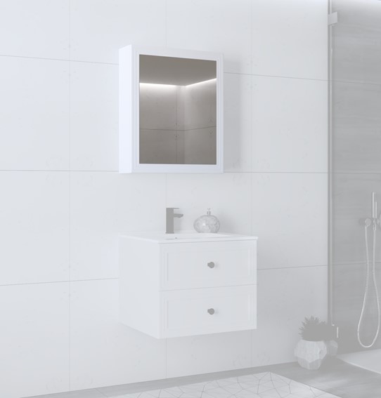 Szafka Lustrzana TORETO 1D Biała