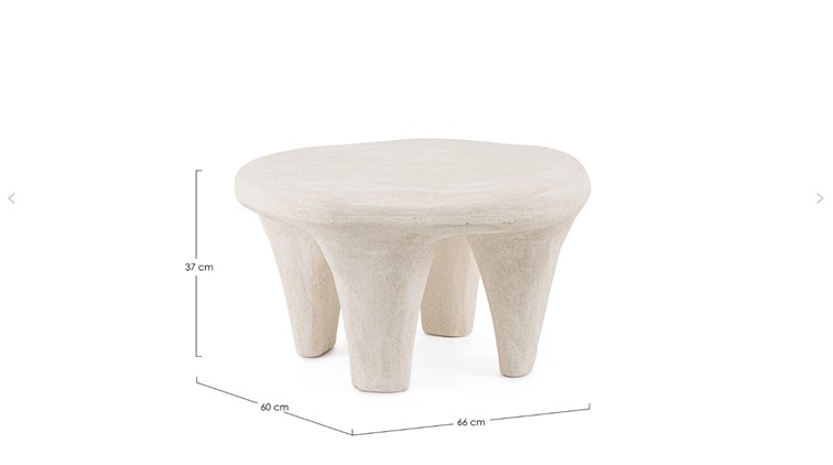 Stolik Kawowy ALBIN 66x60cm Beżowy