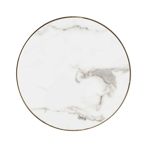 Stolik ODIN fi45 Czarny/Złoty/Biały/Efekt Marmuru