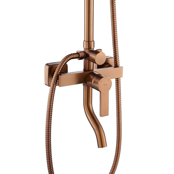 Zestaw Natryskowy ARGUS Miedź Szczotkowany