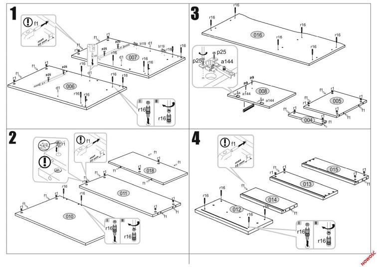 ELMO biurko dąb wotan / antracyt