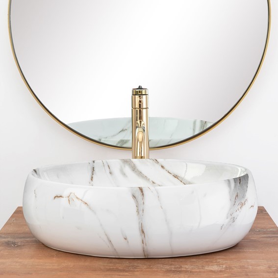 Umywalka Nablatowa LINDA LAVA Biały