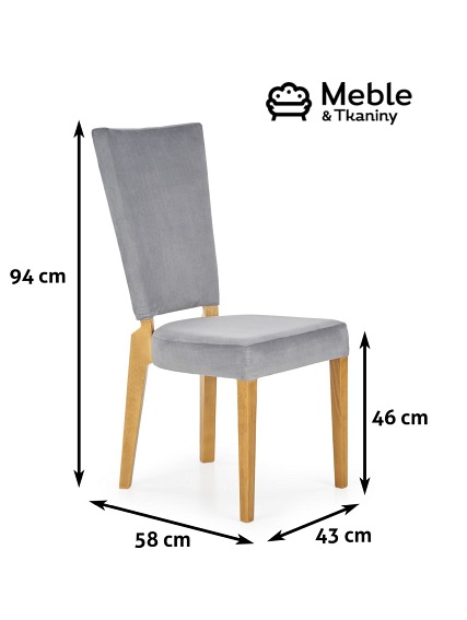 krzesło ROIS dąb miodowy / popielaty