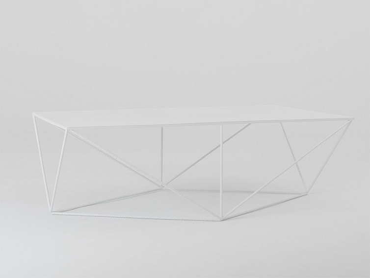 Stół Kawowy Daryl Metal 140x80 Biały