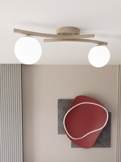 Lampa Sufitowa OPUS 2 Beżowy/Opal