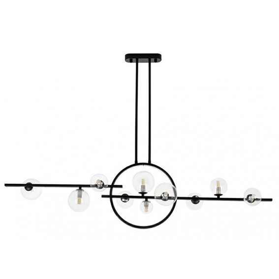 Lampa Wisząca ALURE LINE TWIN 120 Czarny/Transparentny