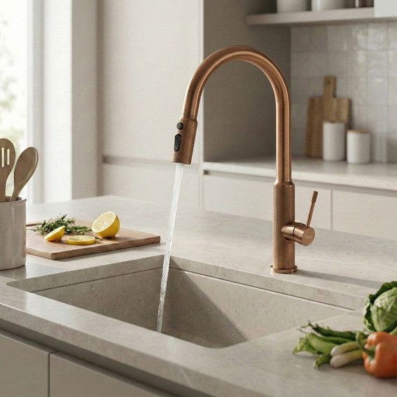 Bateria Kuchenna MASTER Miedź Szczotkowany