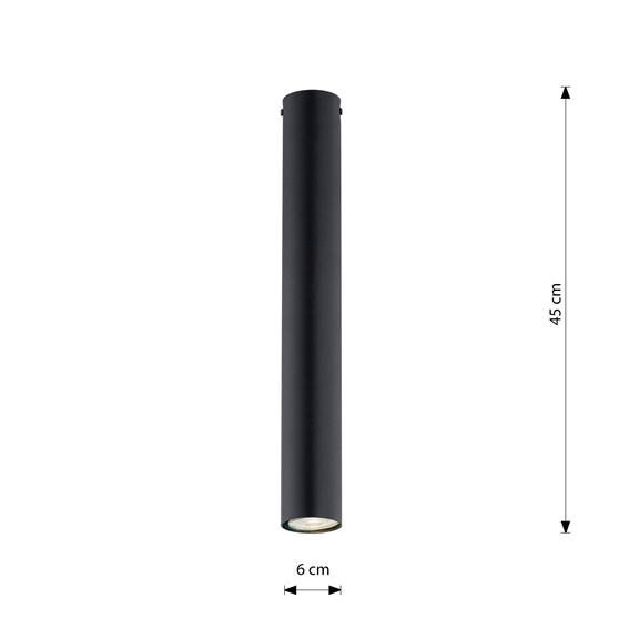 Lampa Sufitowa TECNO 1L Czarny