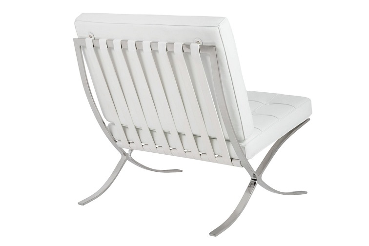 Fotel BARCELON PRESTIGE Biały Skóra Naturalna