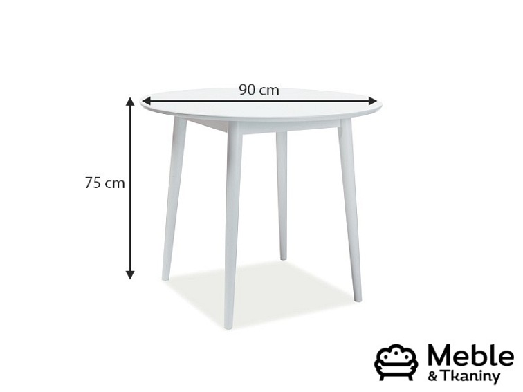 Stół Okrągły LARSON fi90 Biały
