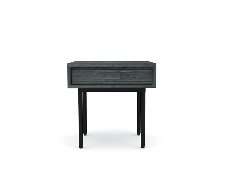 Stolik Nocny Capella L07 50x50 Szary/Czarny