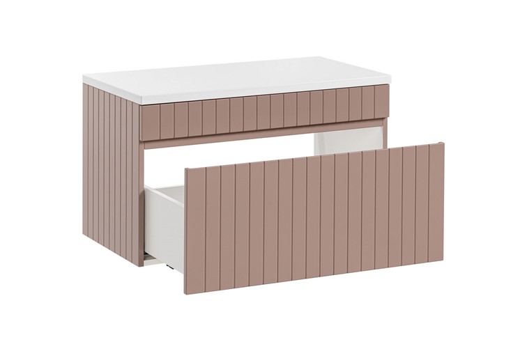 Zestaw Szafka pod Umywalkę z Blatem ICR B 80cm Różowy/Biały