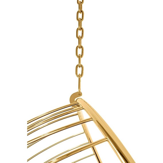 Fotel Wiszący GABBIA Złoty/Beżowy