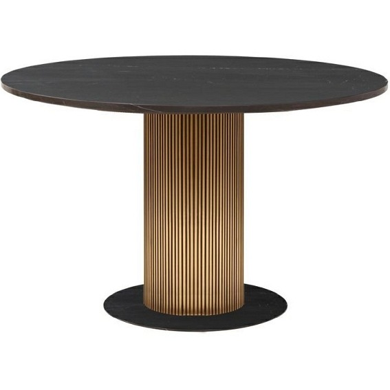 Stół IRONVILLE fi140 Złoty/Czarny