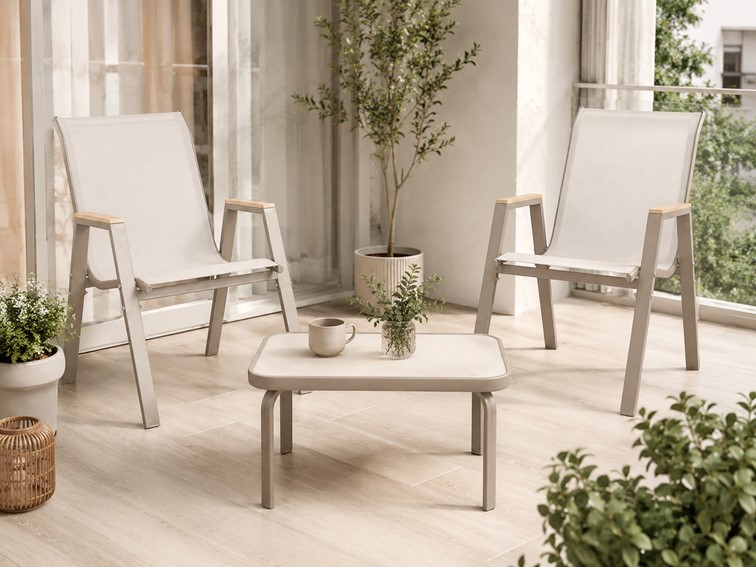 Zestaw Balkonowy NERANO Wood Duo Taupe
