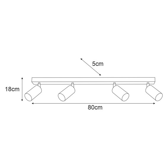 Lampa Sufitowa MONTI K-4554 Czarny