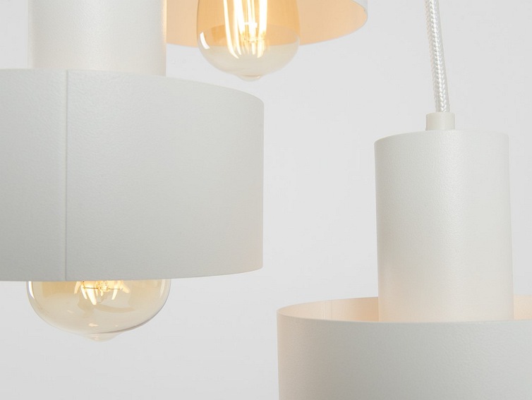 Lampa wisząca FAY 3 KOŁO – biały