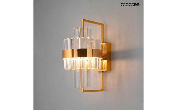 Lampa Ścienna IMPERO Złoty/Transparentny