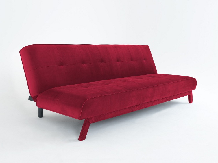 Sofa Rozkładana 3 os. Modes L 210x90x78 Soczysta Żurawina/Czarny