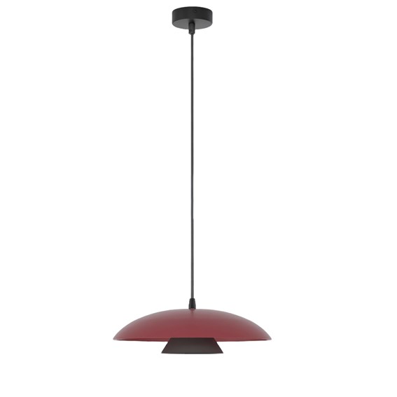 Lampa Wisząca BABEL 1 Burgundowy/Czarny