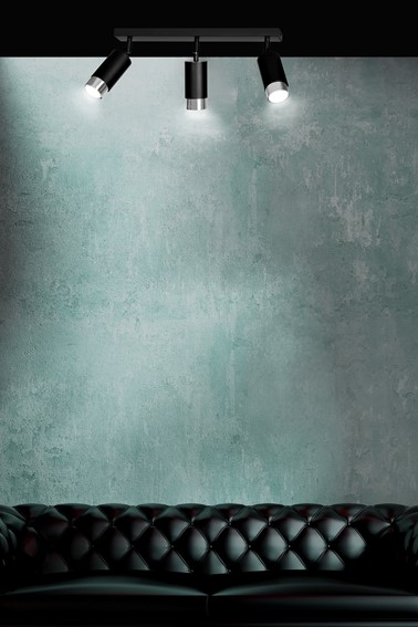 Lampa Sufitowa HIRO 3 Czarny/Chrom