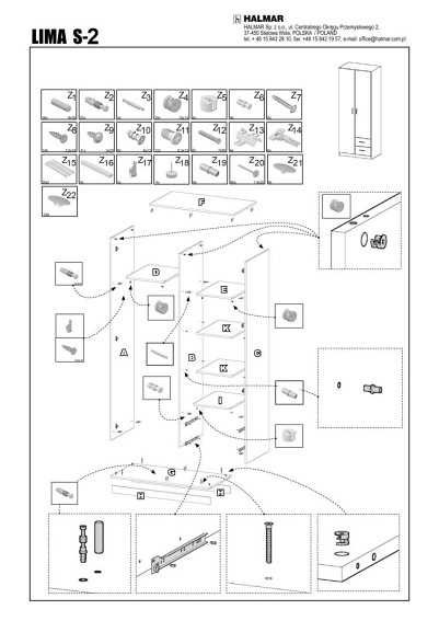Szafa LIMA S-2 Dąb Sonoma