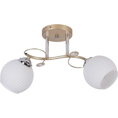 Żyrandol GOLDIO 2 Biały/Złoty