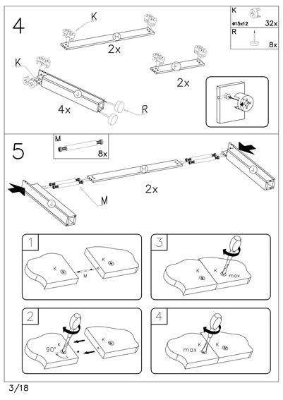 Stół Rozkładany GIZMO (120-160)x75 Kaszmir