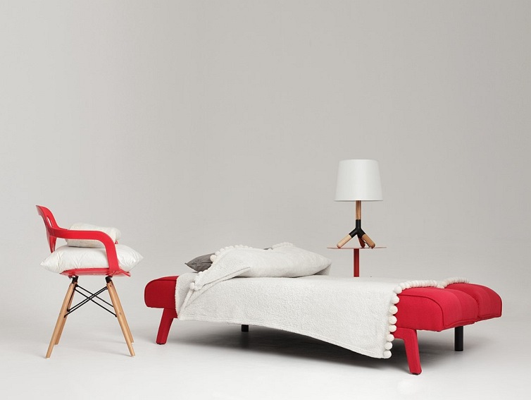 Sofa Rozkładana 2 os. Modes 178x90x78 Wiosenna Zieleń/Czarny