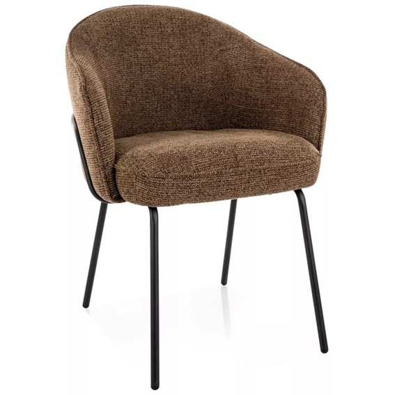 Krzesło NAO Noelle Cappuccino/Czarny Mat