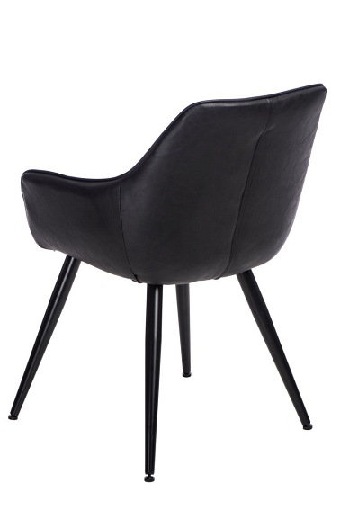 Krzesło Rox Czarne/Czarne Ekoskóra