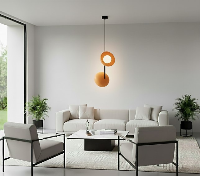 Lampa Wisząca VANILA 2 Pomarańczowy