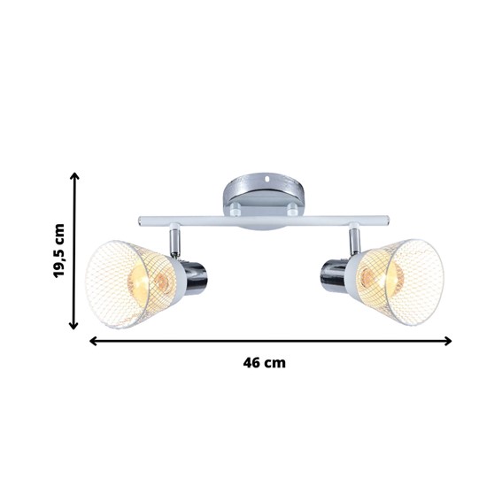 Listwa FLAVIO 2 Biały/Chrom