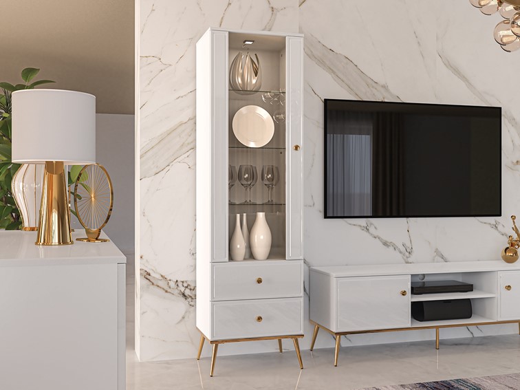 Witryna GOLDIN 02 Biały Alpejski/Biały Połysk