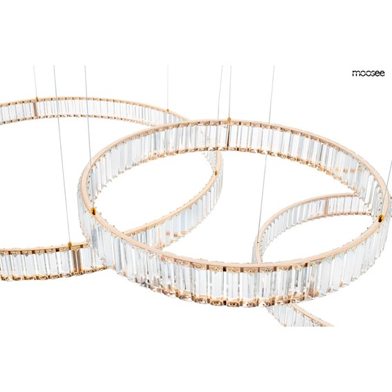 Lampa Wisząca LIBERTY 3A Złoty/Transparentny