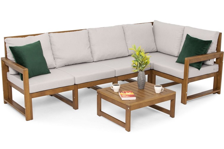 Zestaw Ogrodowy MALTA 5-Osobowy Brązowy/Szary