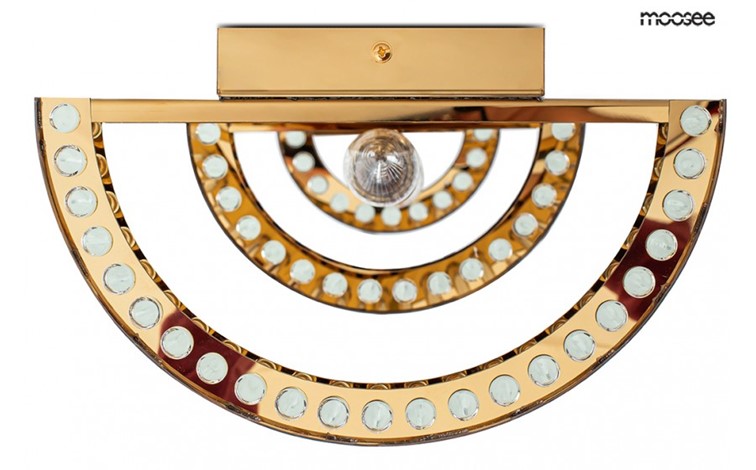 Lampa Ścienna ESTRO Złoty/Transparentny