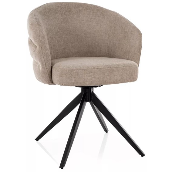 Krzesło ORES Beż/Czarny Mat