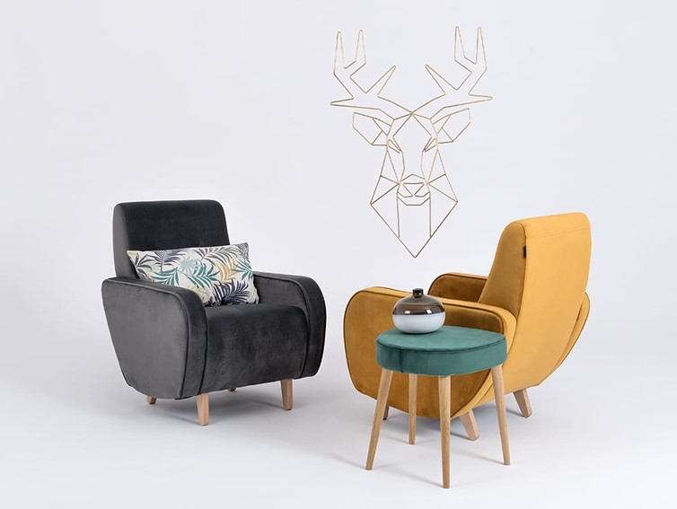 Fotel PANDA Marakuja/Naturalny