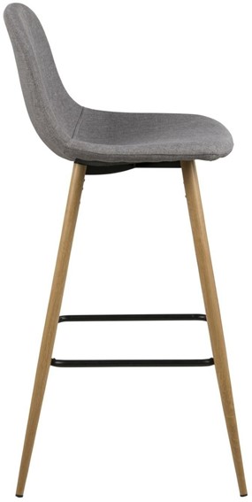 Stołek Barowy WILMA Szary Jasny/ Dąb